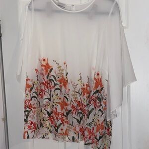 Jaclyn Smith Sheer White Top